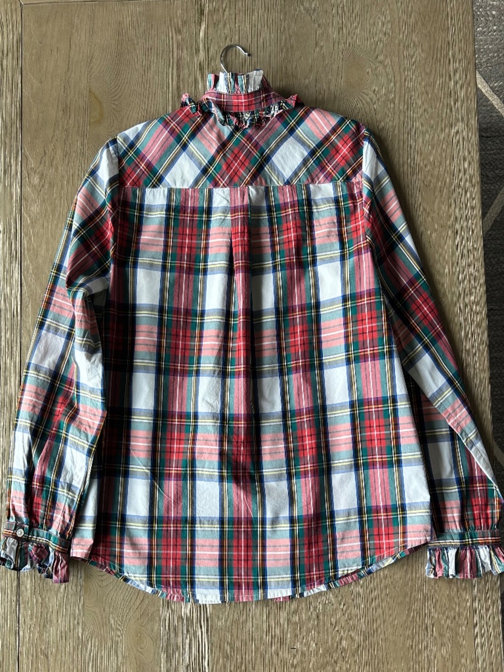 J. Crew Ruffleneck Classic Fit Shirt Snowy Stewart Tartan Plaid Button Down - L - Picture 4 of 5